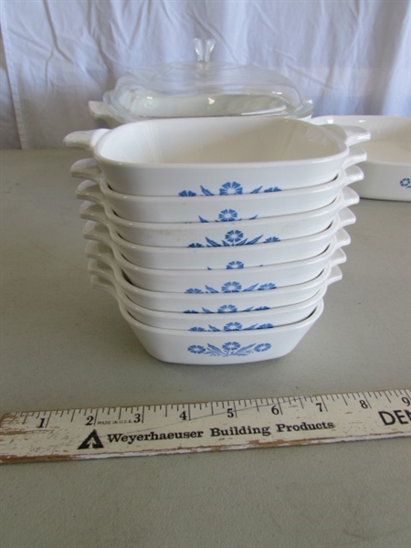 CORNING WARE CORNFLOWER BLUE BAKING & SERVING DISHES