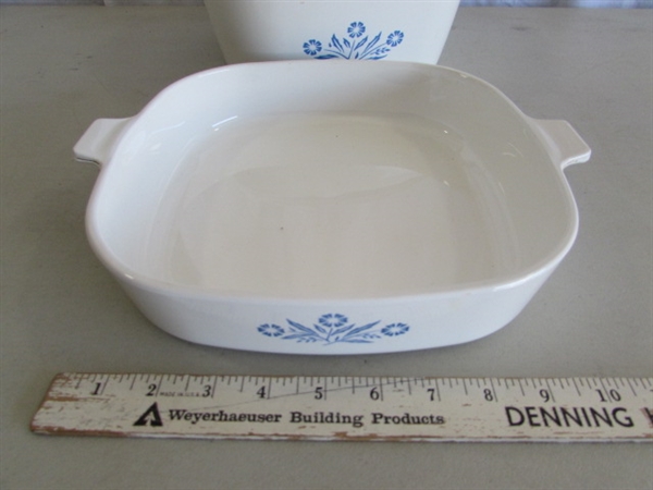 CORNING WARE CORNFLOWER BLUE BAKING & SERVING DISHES