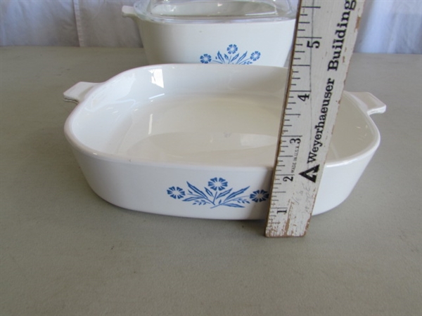 CORNING WARE CORNFLOWER BLUE BAKING & SERVING DISHES