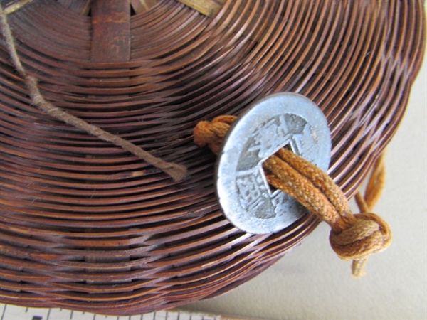 LARGE & SMALL ANTIQUE CHINESE SEWING BASKETS