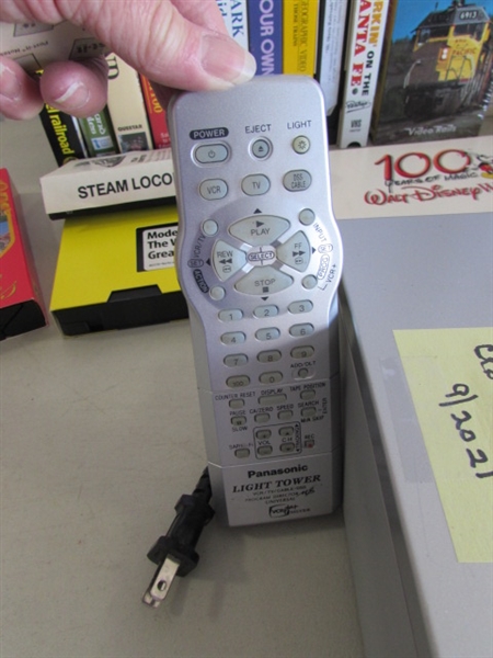 PANASONIC VCR W/REMOTE & VHS COLLECTION