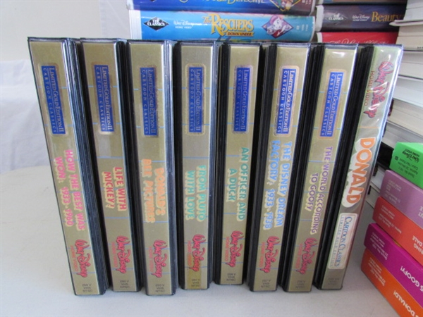 COLLECTION OF DISNEY VHS & PANASONIC VCR W/REMOTE