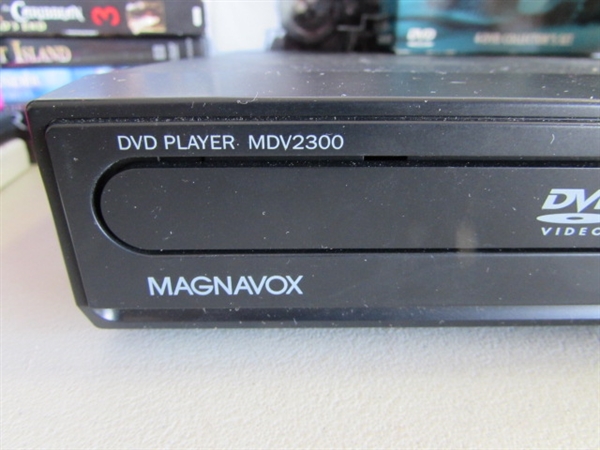 DVD MOVIE COLLECTION & MAGNAVOX DVD PLAYER W/REMOTE