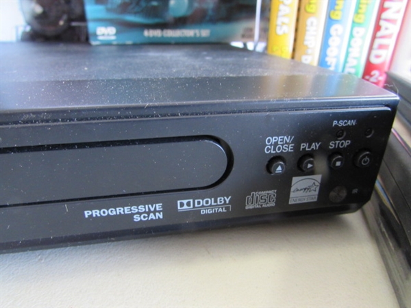 DVD MOVIE COLLECTION & MAGNAVOX DVD PLAYER W/REMOTE