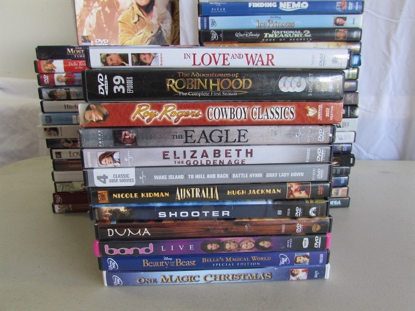 DVD MOVIE COLLECTION & MAGNAVOX DVD PLAYER W/REMOTE