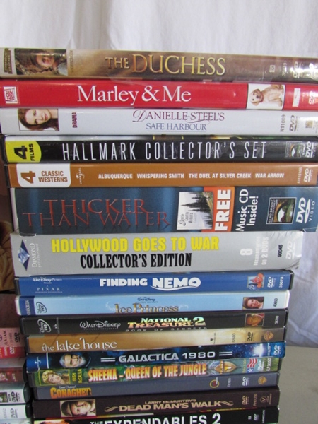 DVD MOVIE COLLECTION & MAGNAVOX DVD PLAYER W/REMOTE