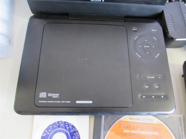 PORTABLE DVD PLAYER & DVD MOVIE COLLECTION & CD/DVD ORGANIZERS