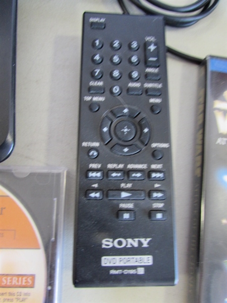 PORTABLE DVD PLAYER & DVD MOVIE COLLECTION & CD/DVD ORGANIZERS