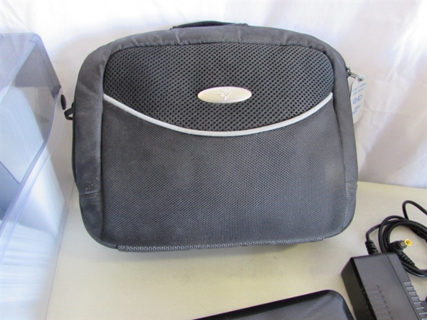 PORTABLE DVD PLAYER & DVD MOVIE COLLECTION & CD/DVD ORGANIZERS