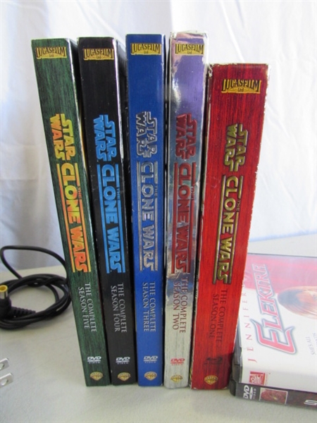 PORTABLE DVD PLAYER & DVD MOVIE COLLECTION & CD/DVD ORGANIZERS