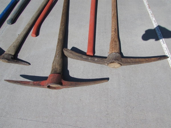 ASSORTED PICKS & PICK AXES