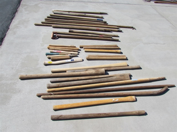 LARGE COLLECTION OF WOODEN HANDLES
