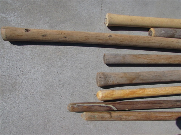LARGE COLLECTION OF WOODEN HANDLES