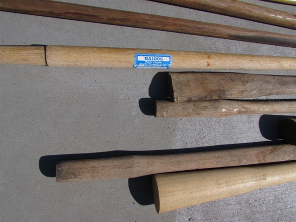 LARGE COLLECTION OF WOODEN HANDLES