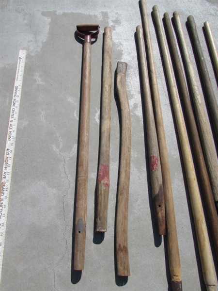 LARGE COLLECTION OF WOODEN HANDLES
