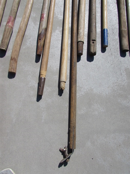 LARGE COLLECTION OF WOODEN HANDLES