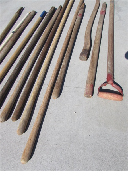 LARGE COLLECTION OF WOODEN HANDLES
