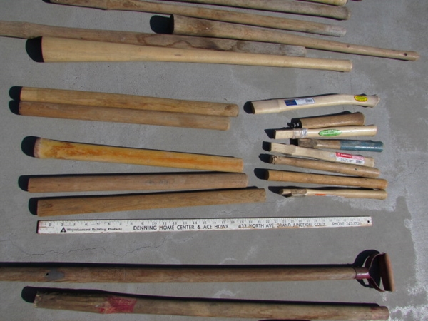 LARGE COLLECTION OF WOODEN HANDLES