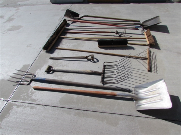 SHOVELS, BROOMS, PITCHFORK & MORE