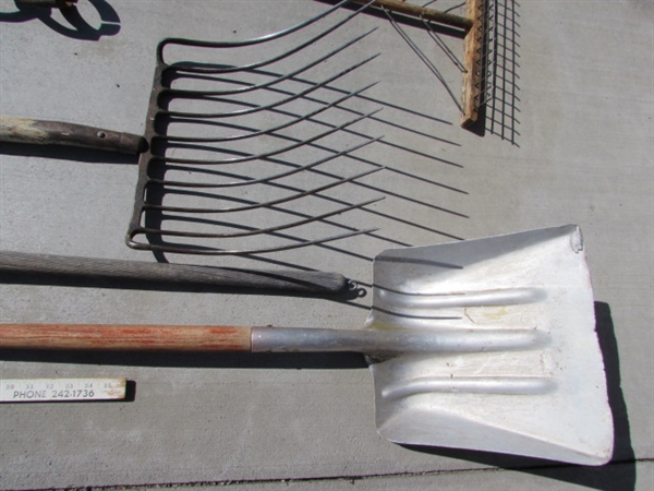 SHOVELS, BROOMS, PITCHFORK & MORE