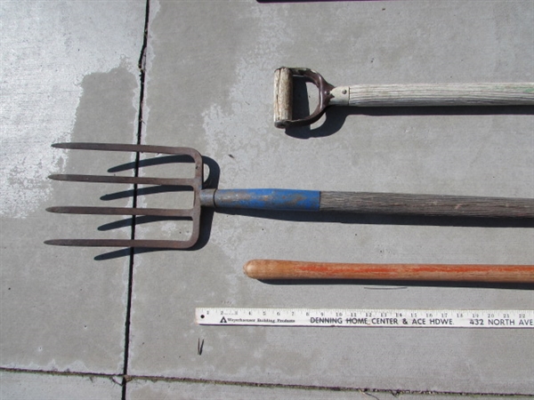 SHOVELS, BROOMS, PITCHFORK & MORE