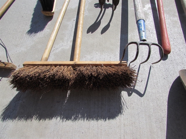 SHOVELS, BROOMS, PITCHFORK & MORE