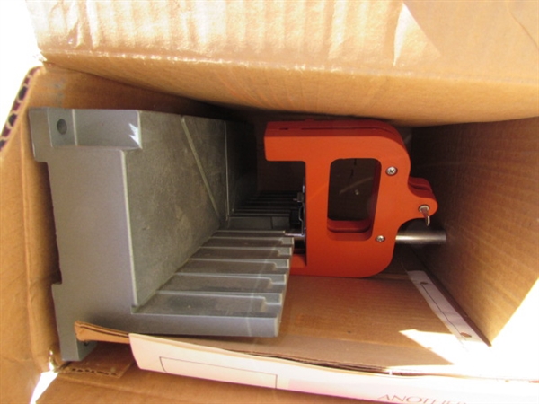 MITER BOX, SMALL METAL TOOL BOX & ASSORTED HAND TOOLS