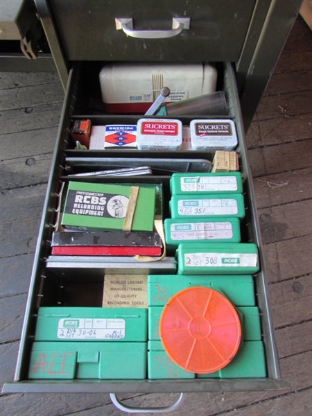 INDUSTRIAL METAL DESK WITH RELOADING SUPPLIES