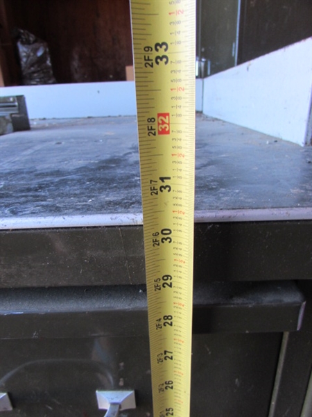 INDUSTRIAL METAL DESK WITH RELOADING SUPPLIES
