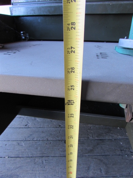 INDUSTRIAL METAL DESK WITH RELOADING SUPPLIES