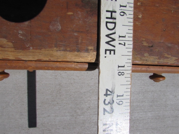 4-DRAWER WOODEN BOX, LEAD SOLDIER MOLDS AND OTHER CONTENTS