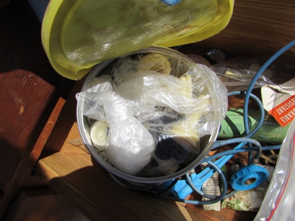 4-DRAWER WOODEN BOX, LEAD SOLDIER MOLDS AND OTHER CONTENTS