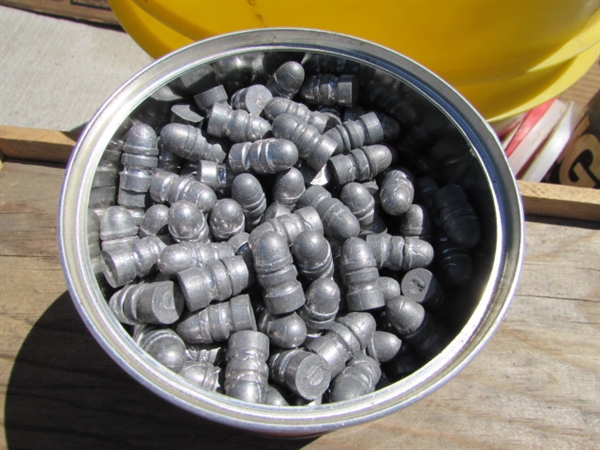 CAST BULLETS FOR RELOADING, WOODEN SORTING TRAYS &TUMBLING MEDIA