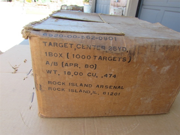 ASSORTED TARGETS & BACKER BOARDS FOR THE TARGETS