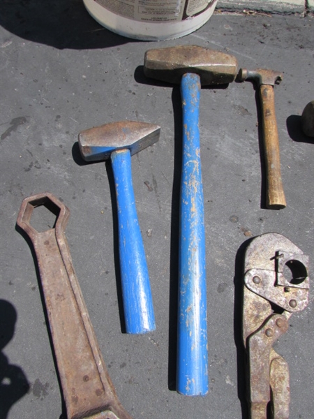 PIPE VISE, SLEDGE HAMMERS & MORE
