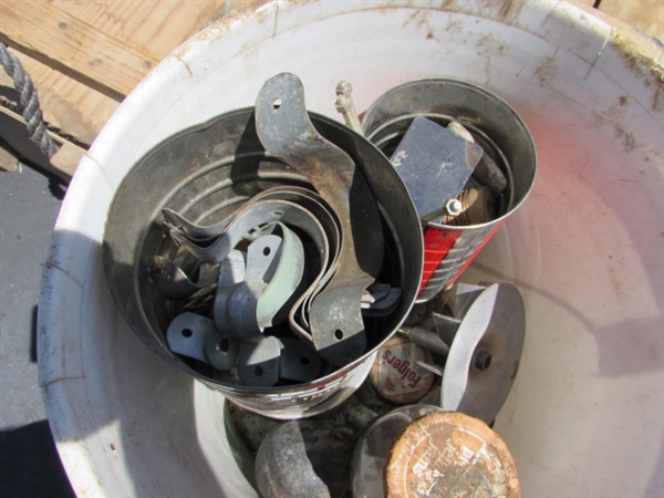 2 5-GALLON BUCKETS OF ASST HARDWARE