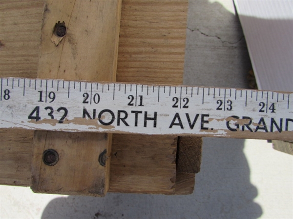 VINTAGE WOODEN AMMO CRATE/BOX WITH HARDWARE & MISC
