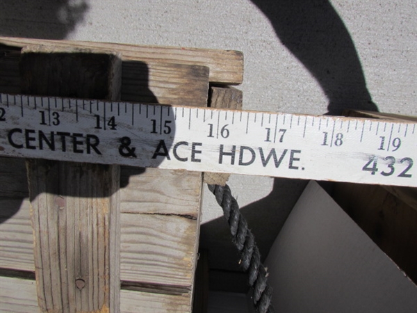 VINTAGE WOODEN AMMO CRATE/BOX WITH CLAMPS