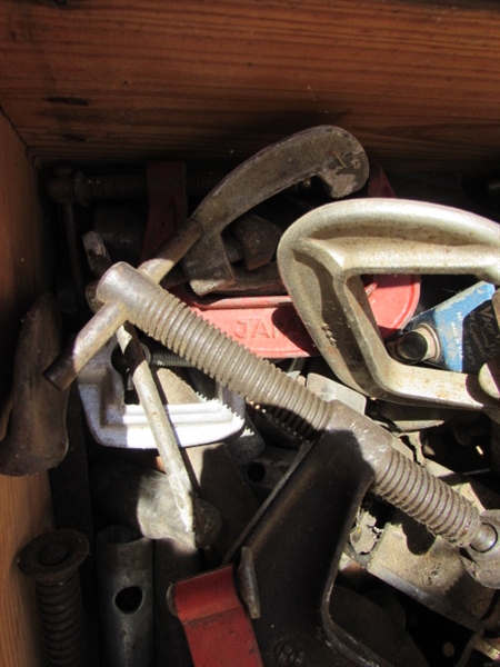VINTAGE WOODEN AMMO CRATE/BOX WITH CLAMPS