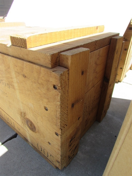 2 VINTAGE WOODEN AMMO CRATES/BOXES WITH WRENCHES, SNAKES, HARDWARE & MORE