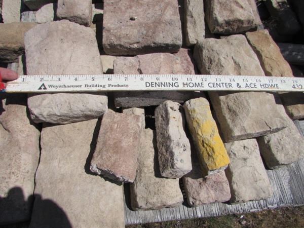 SEVERAL PALLETS OF BRICK/STONE LOOK SIDING