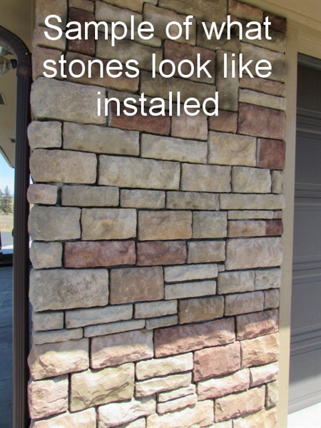SEVERAL PALLETS OF BRICK/STONE LOOK SIDING