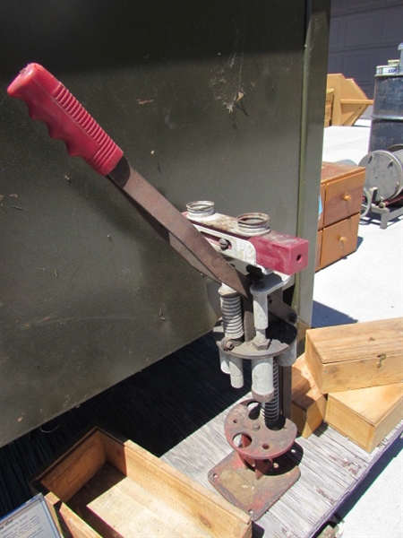 RELOADING TOOLS, EMPTY WOODEN BOXES & MORE