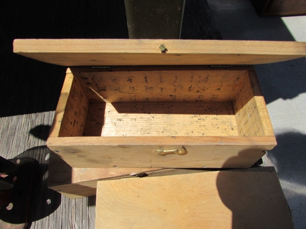 RELOADING TOOLS, EMPTY WOODEN BOXES & MORE