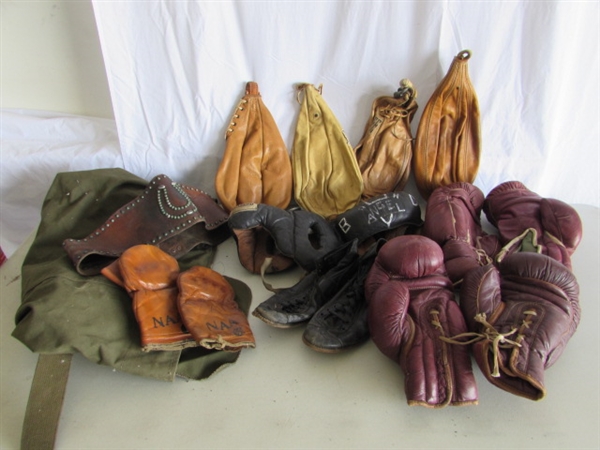 VINTAGE/ANTIQUE BOXING BAGS & GEAR