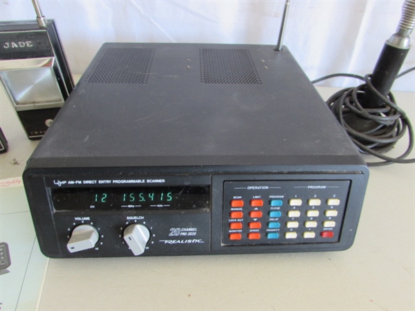UHF/VHF AM-FM PROGRAMMABLE SCANNER W/ANTENNA & JADE TRANSCEIVERS