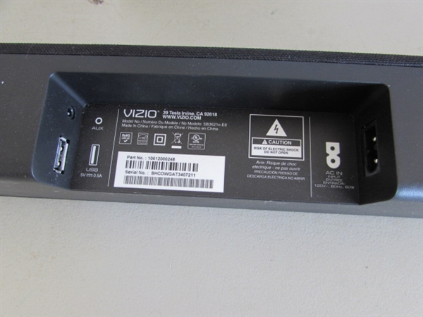 VIZIO SOUND BAR & SUBWOOFER