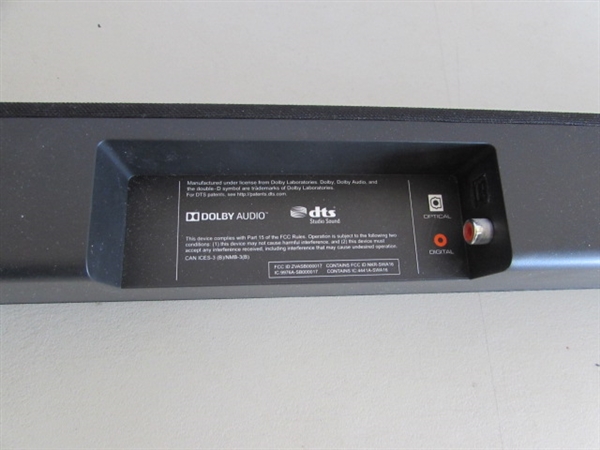 VIZIO SOUND BAR & SUBWOOFER