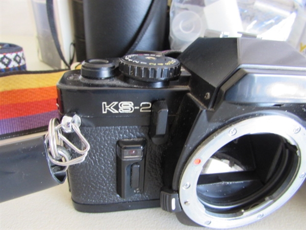 35mm SEARS CAMERA W/EXTRA LENSES, FILM & MORE