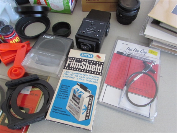 35mm SEARS CAMERA W/EXTRA LENSES, FILM & MORE